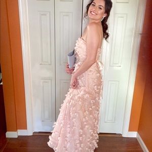 Strapless Blush Rose Say Yes to the Prom